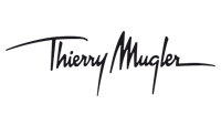 the thierry mugler logo on a black background PNG DrecoSupply.com